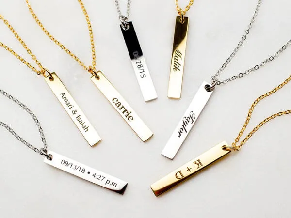 Engravable Bar Pendants