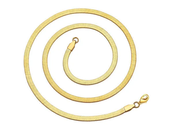 Flat Herringbone Snake Chains