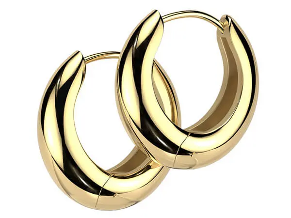 Chunky Gold Hoop Earrings